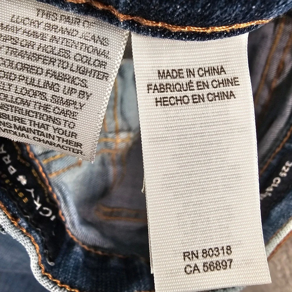 Lucky Brand 329 Classic Straight Mens Jeans 34x32 Medium Wash Blue Denim
